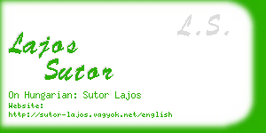 lajos sutor business card